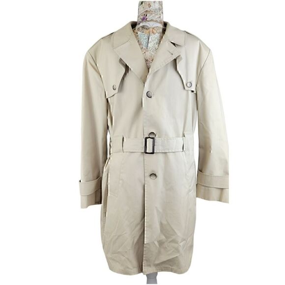 Botany Weathertopper Zip Out Warm Liner Tan Trench Overcoat - Picture 12 of 12